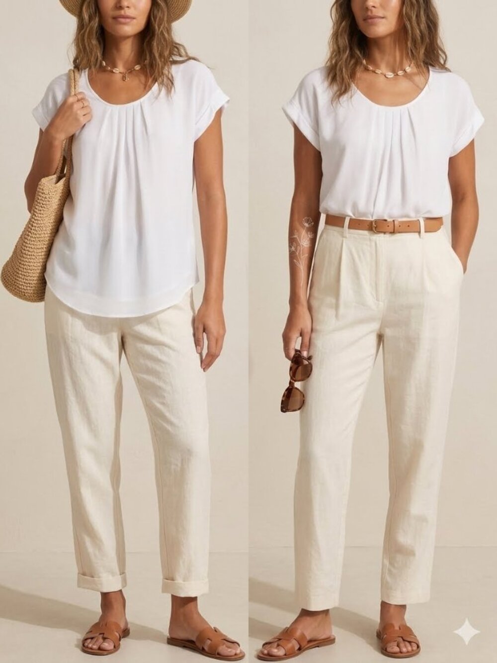 Sweet Wanderer White Pleated Blouse Chiffon L Georgette Short Sleeve Modest